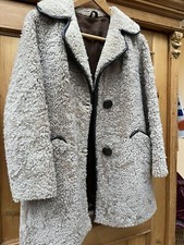 Ladies Vintage Retro Sheepskin Coat Made in Sweden Size L Winters Comming