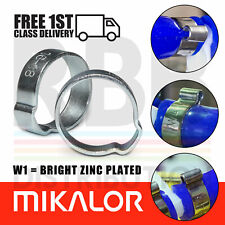 Single Ear Hose Clamps Mikalor O Clips Zinc Plated Steel Fuel Air Pipe Crimp 