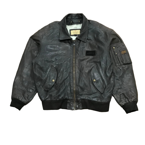 Redskins leather flight jacket - leather,