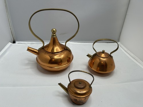 Set vintage copper - of, plated