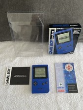 Nintendo Game Boy Pocket Blue Boxed & Manuals - Both Rear Labels Intact!