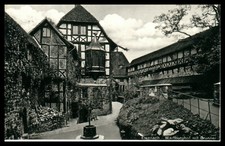 Postcard, Eisenach, Wartburghof with Fountain, 1934, 5026-1157