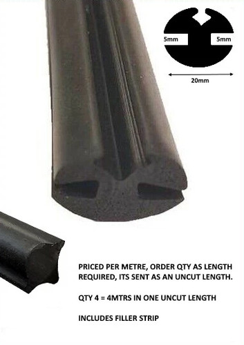 Rubber window glazing - glazing, seal