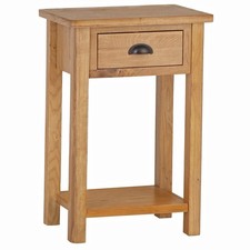 CORNDELL FURNITURE TELEPHONE TABLE IN LAQUERED OAK