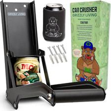 Heavy Duty Wall Mounted Can Crusher 500ml 16oz Tin Smasher for Beer Drink Cans