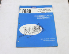 Operators Manual for Ford Series 144, Four-Furrow Two-Way Plow