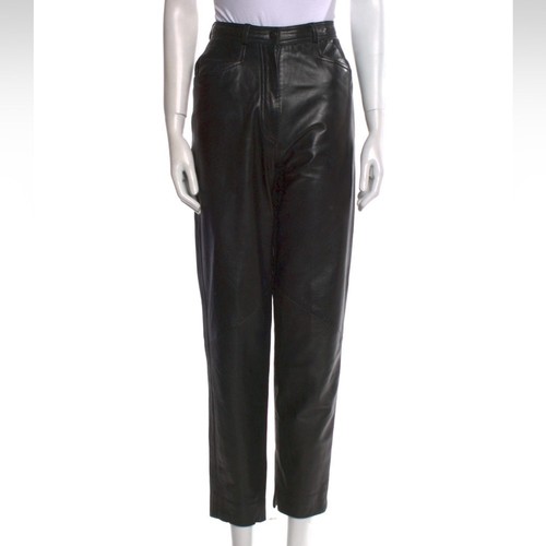 Vakko straight leg leather - straight,