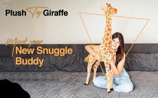 120 Cm Big Large Giraffe Soft Toy Plush Stuffed Enormous Realistic Teddy bear