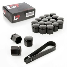 20x Wheel Bolt Caps Set Black