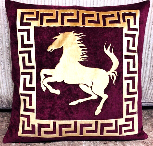 Maroon gold horse animal - &,