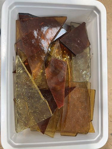 Stained glass offcuts 1kg - offcuts,