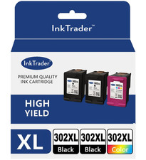 Refilled HP 302XL Black x2 /