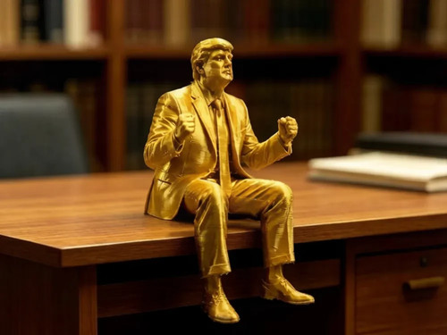 Golden president sitting - golden,
