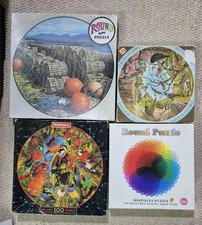4 Vintage Round Jigsaw