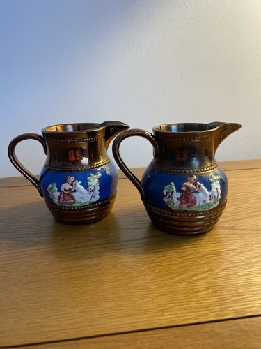 Pair decorated copper - pair, of