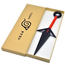 UK Seller, Japan Anime Naruto Cosplay Kunai Replica Weapons Toy Red 26cm
