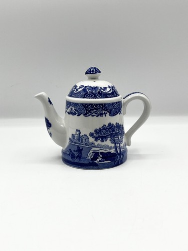 Spode italian blue mini teapot - italian,