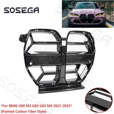FOR BMW M3 G80 M4 G82 G83 2021+ FRONT BUMPER GRILL GRILLE CARBON LOOK CSL STYLE