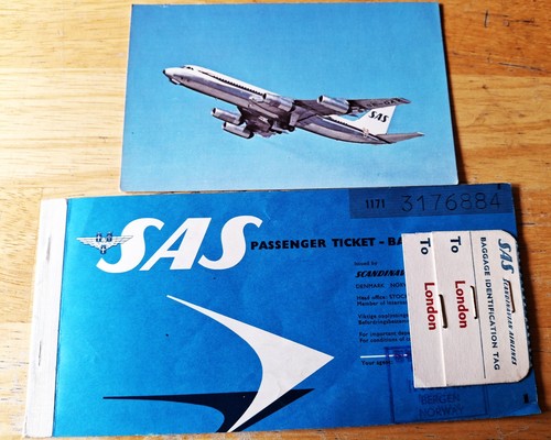 Sas passenger 1969 ticket - 1969,