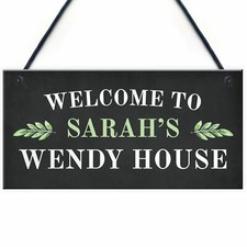 PERSONALISED Summer House Wendy House Hanging Decor Sign For Garden Shed