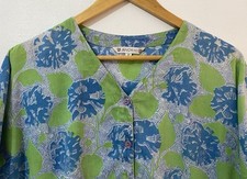 Anokhi Blouse UK 12 Green Blue