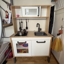 IKEA Duktig Kids Wooden Toy Play Kitchen + accessories 72x40x109cm