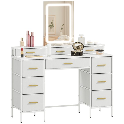 Homcom dressing table with - with, led