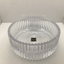 Vintage Mikasa Diamond Fire Round Crystal Hostess Bowl (H2) S#585