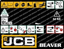 JCB BEAVER HYDRAULIC BREAKER FRONT PANEL DECAL STICKER