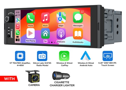 Ips car stereo 1 din - 6.28",