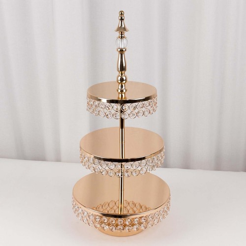 Tier gold crystal - crystal, beaded