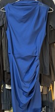 Reiss Blue Dress,BNWT, Size UK 8.viscose & Elastane. Hand Wash.Royal Blue. Zips.