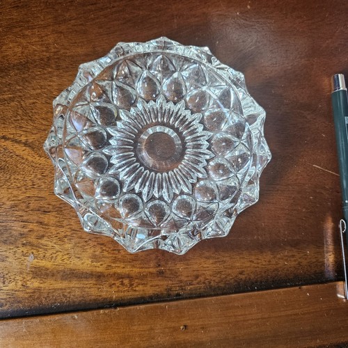 Vintage french glass ashtray - vintage,