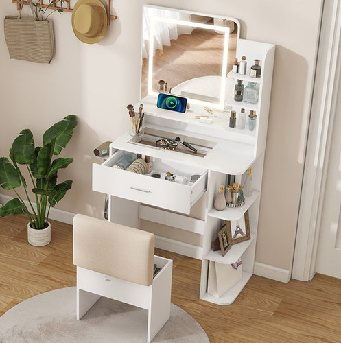 Dressing table with mirror - with,