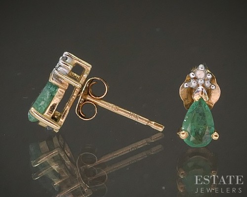 10k yellow gold pear - pear, natural