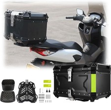 65L Motorcycle Top Box Luggage Case Aluminum Universal Tail Carrier Tool Storage