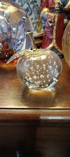 Vintage Clear Art Glass Apple