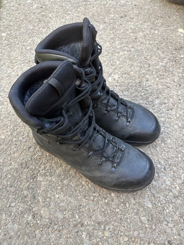 Black leather lowa combat - leather,