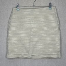 H&M boucle skirt size 10 cream