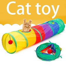 Cat Tunnel Pet Tube Collapsible Play Toy Indoor Outdoor Kitty Puppy Puzzle Toys