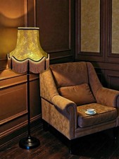 Gold Paisley Lampshades Floor