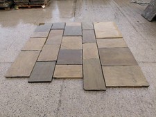 Bespoke Coursed Reclaimed Yorkstone Paving Hand Finished Polished Top Quality
