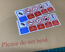 2 x Warning vinyl decals CCTV