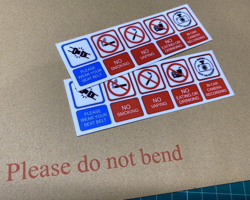 Warning vinyl decals cctv - x,