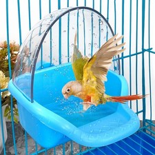 Bird Bath TubHanging Birdbath Box Toy Budgies Caged Bathing Tubs Parrot Bath ...