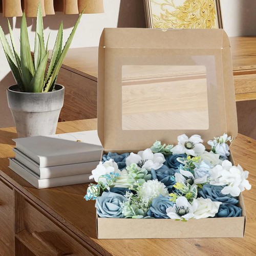 Artificial flowers box - box, set