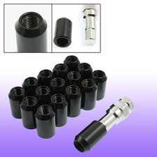 16 Pcs 12x1.5mm Black Car Hex