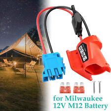 Power Wheel New 12V Battery Adapter for Milwaukee M12 with Fuse & Wire Terminals