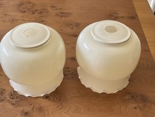 Vintage Milk Cream  Glass Lamp