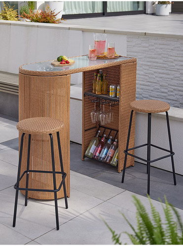 Rattan outdoor bar - rattan, garden